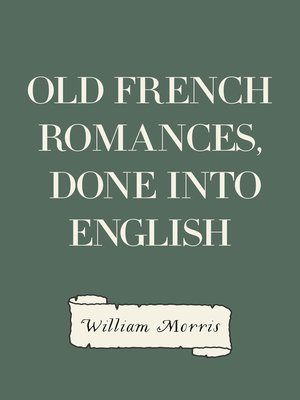 cover image of Old French Romances, Done into English